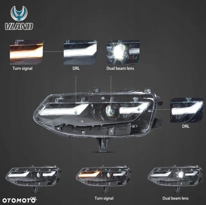 Reflektor Lampa kpl Vland Led Neon Tuning Chevrolet Camaro VI 6 2019- Lift - 6