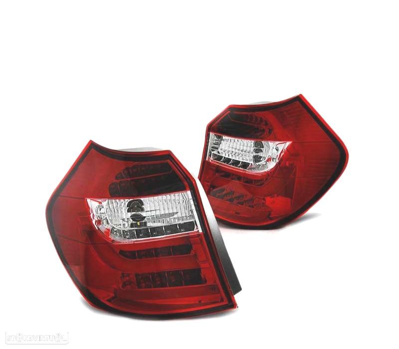 FAROLINS TRASEIROS BMW E87 E81 04-07 BAR LED VERMELHO - 2