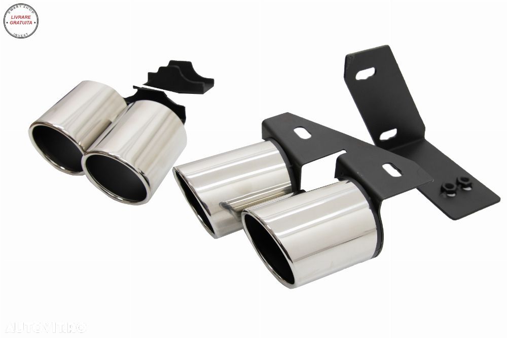 Ornamente Evacuare Audi A4 B8 B9 (2009-up) S4 Quad Design- livrare gratuita - 2