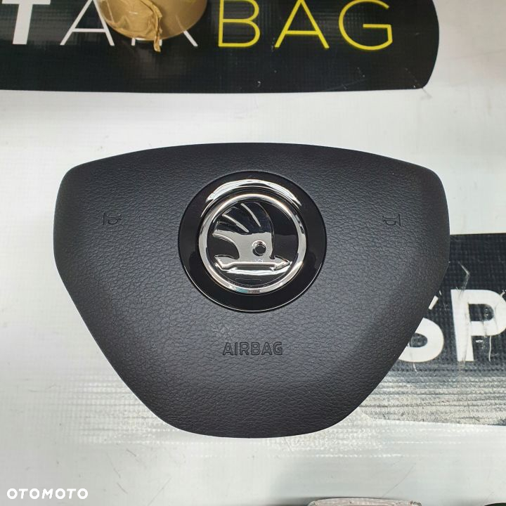 SKODA KODIAQ VRS SKÓRA DESKA ROZDZIELCZA KONSOLA KOKPIT PULPIT PODUSZKI AIRBAG AIR BAG PASY KIT SET - 7