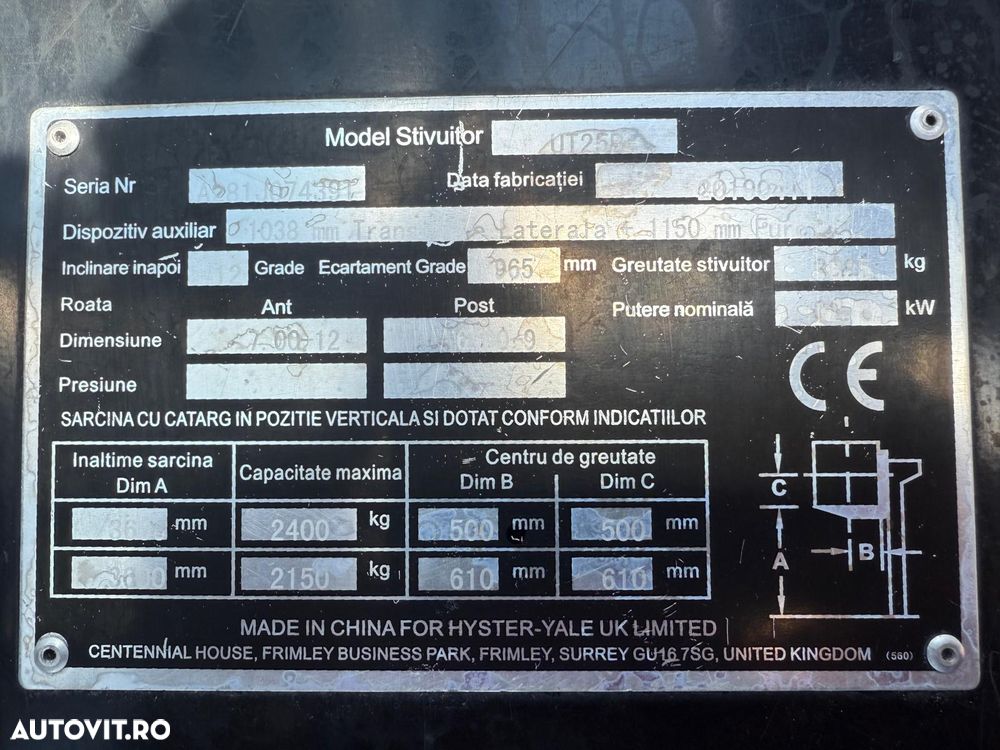 Hyster Utilev UT25P - 10