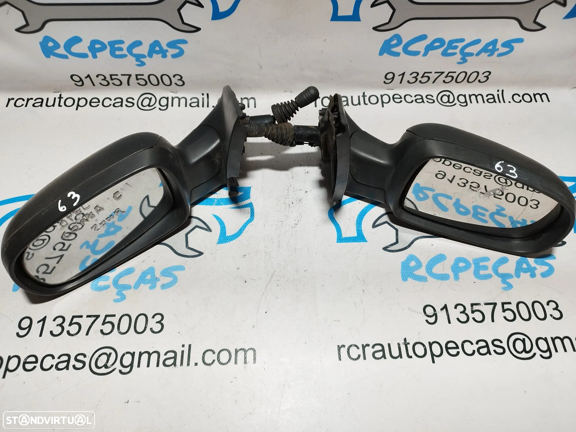 ESPELHO RETROVISOR ESQUERDO DIREITO OPEL COMBO C 24420988 24420982 CORSA C MANUAL ESPELHOS RETROVISORES - 4