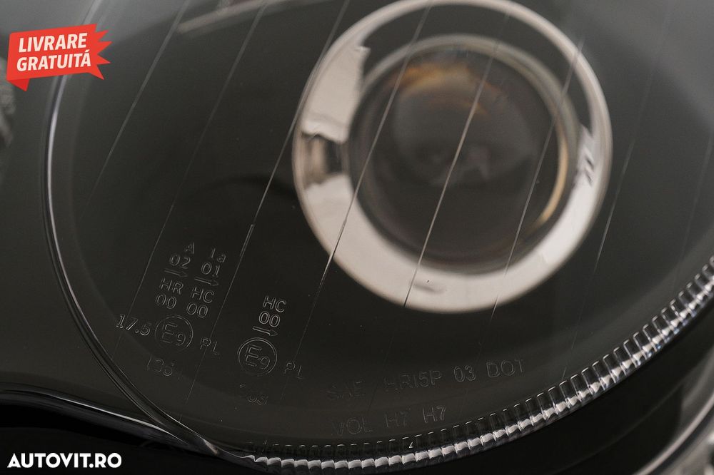 Faruri Mercedes C-Class W203 (07.2000-03.2004) Facelift Look Negru- livrare gratuita - 5