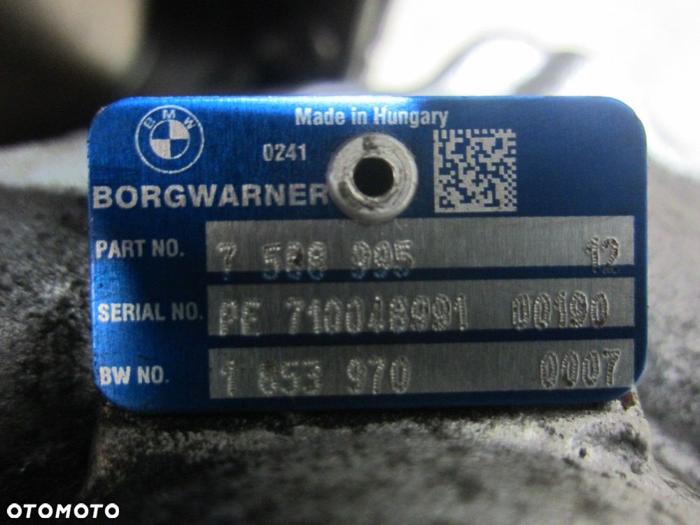 BMW F30 E82 E90 N55 306KM TURBOSPRĘŻARKA TURBO TURBINA 11657588995 7588995 - 12
