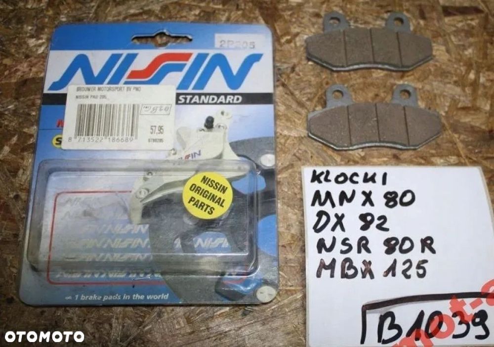 KLOCKI HAMULCOWE NISSIN MNX80 NSR80 MBX125 NSR50 - 1