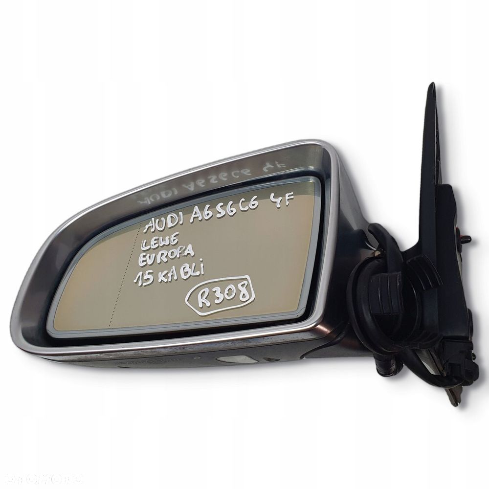 LUSTERKO LEWE KIEROWCY Audi A6 C6 S6 04-08 15 Pin kabli Chrom Europa - 3