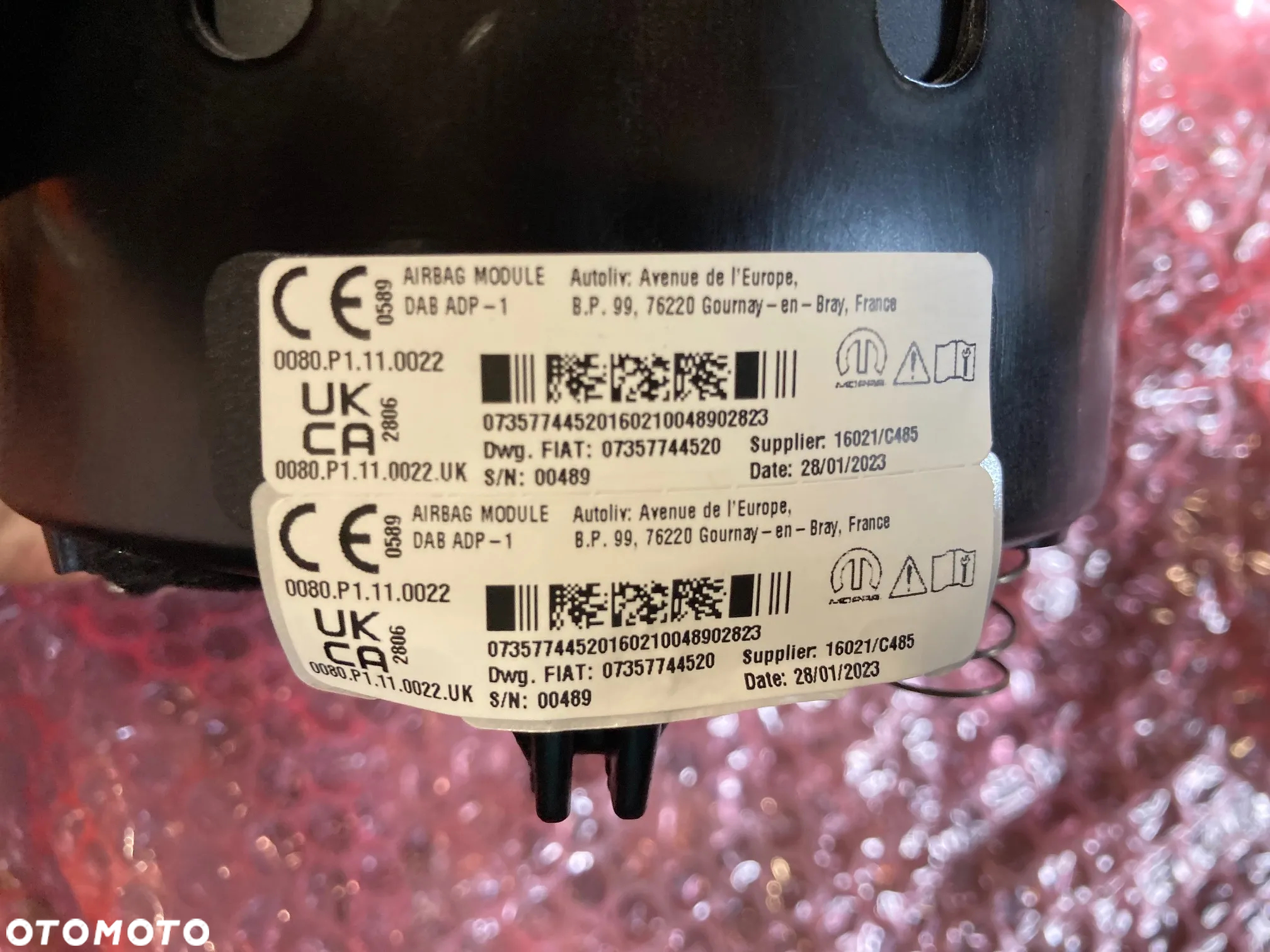 FIAT TIPO LIFT PODUSZKA POWIETRZNA KIEROWCY AIRBAG ORYGINAŁ DESKA PASY PAS USA KANADA EU NOWA NEW NEU NEV Raz2 - 2
