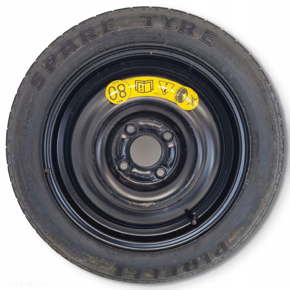KOŁO DOJAZDOWE 125/80 R15 98AB-NA 2150836 4x108 Ford Fiesta Mk5 Mk6 - 1