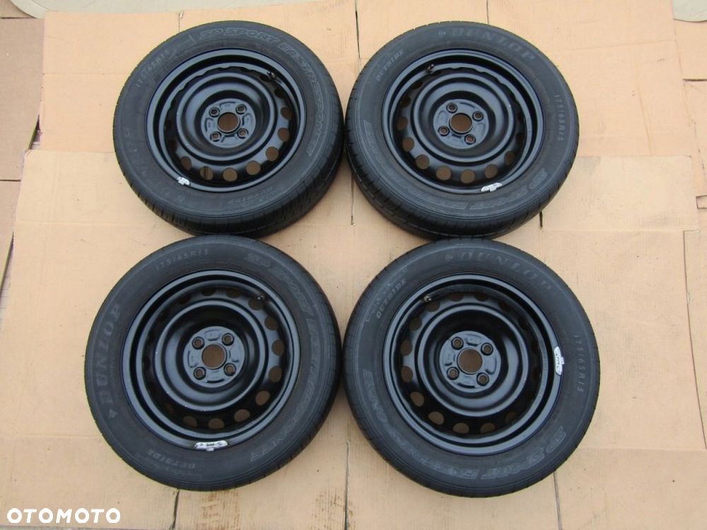 4x Felgi Koła 15 Toyota Yaris III IQ ET39  Opony 175/65 15 Dunlop - 1