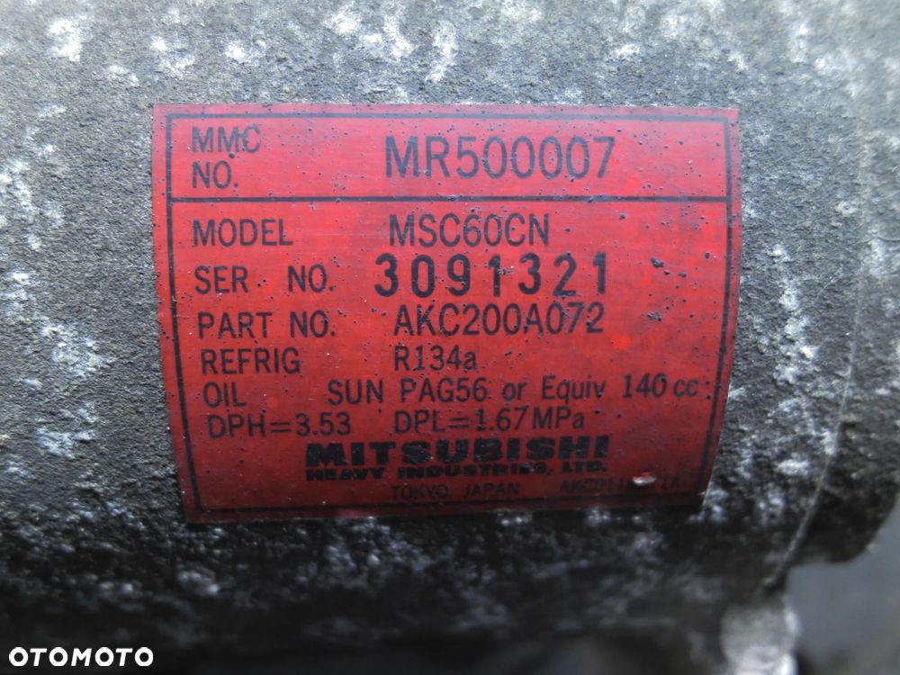 Mitsubishi Space Star 1.6 Sprężarka klimatyzacji MR500007 - 2