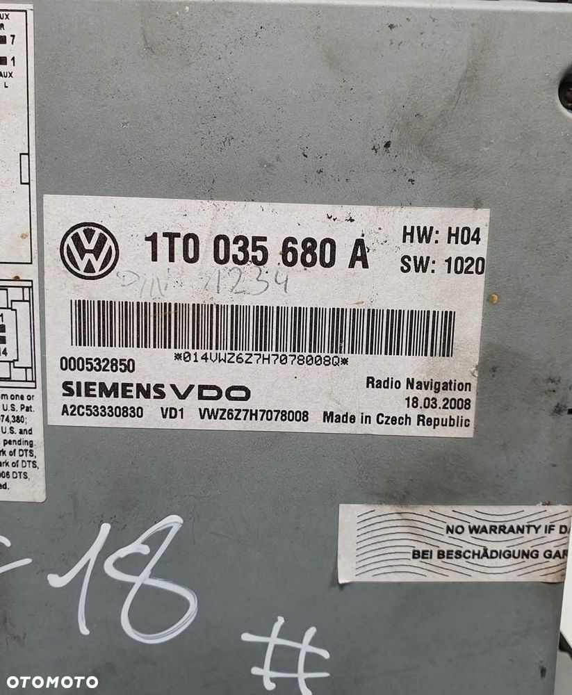 RADIO NAWIGACJA VW PASSAT B6 1T0035680A - 7