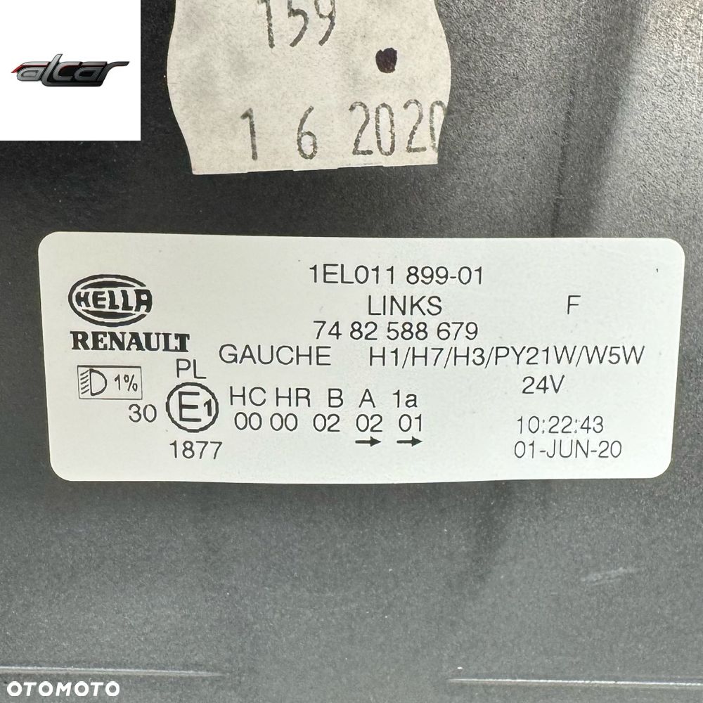 REFLEKTOR LAMPA LEWA PRZÓD SOCZEWKA RENAULT PREMIUM DXI 74 82 588 679 - 8