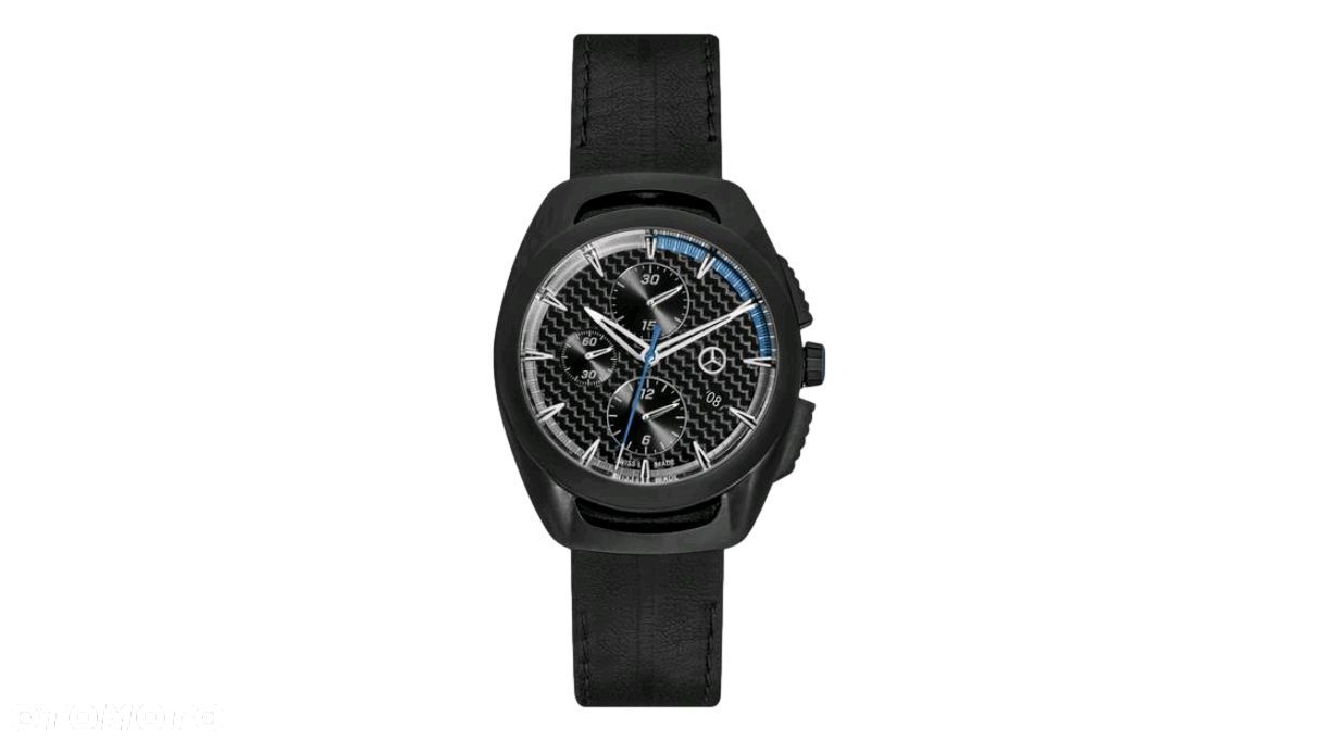 MERCEDES Zegarek meski automat chrono stal/skora - 1