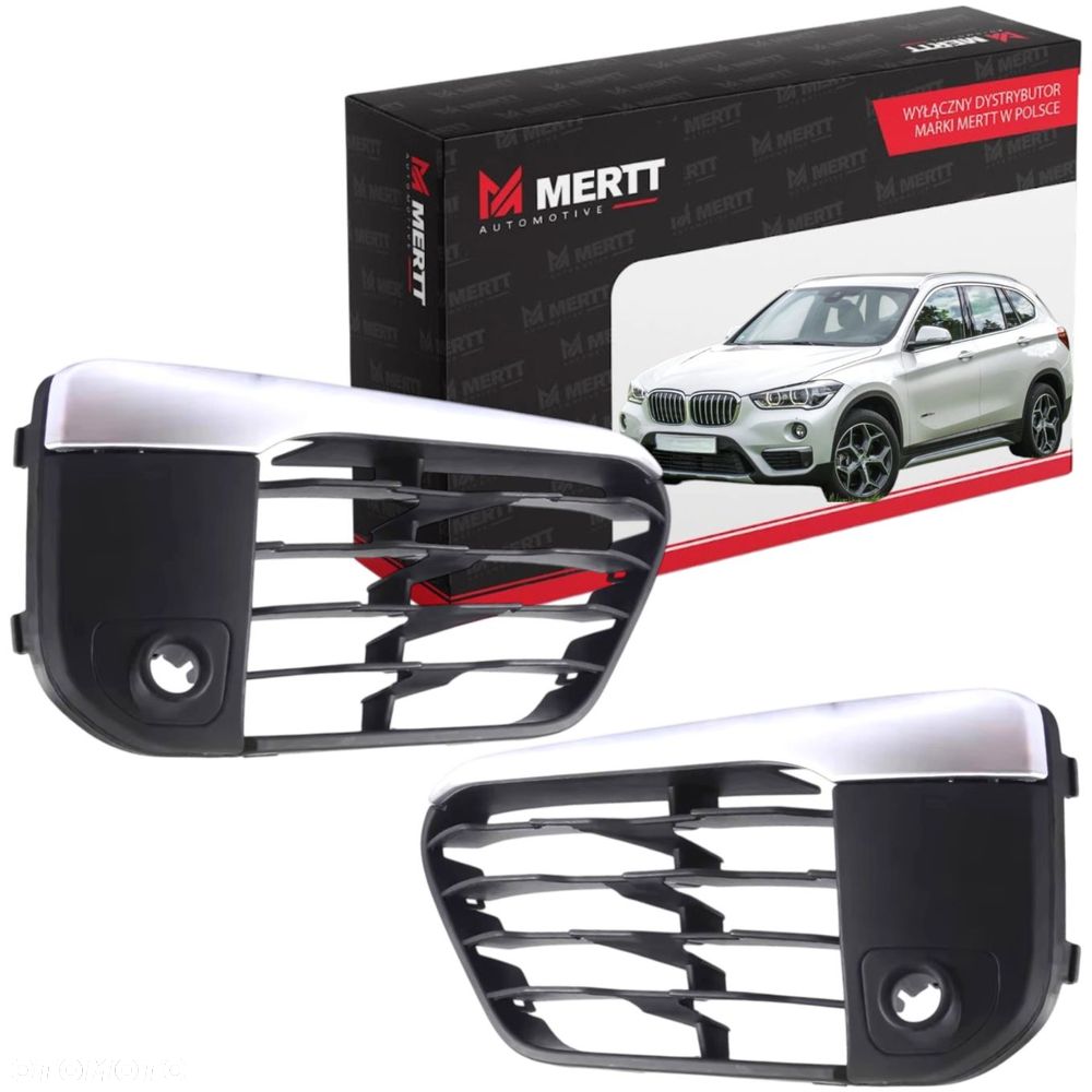 ATRAPA KRATKA ZAŚLEPKA ZDERZAKA LEWA PRAWA SREBRNA PDC BMW F48 2014- KPL - 1