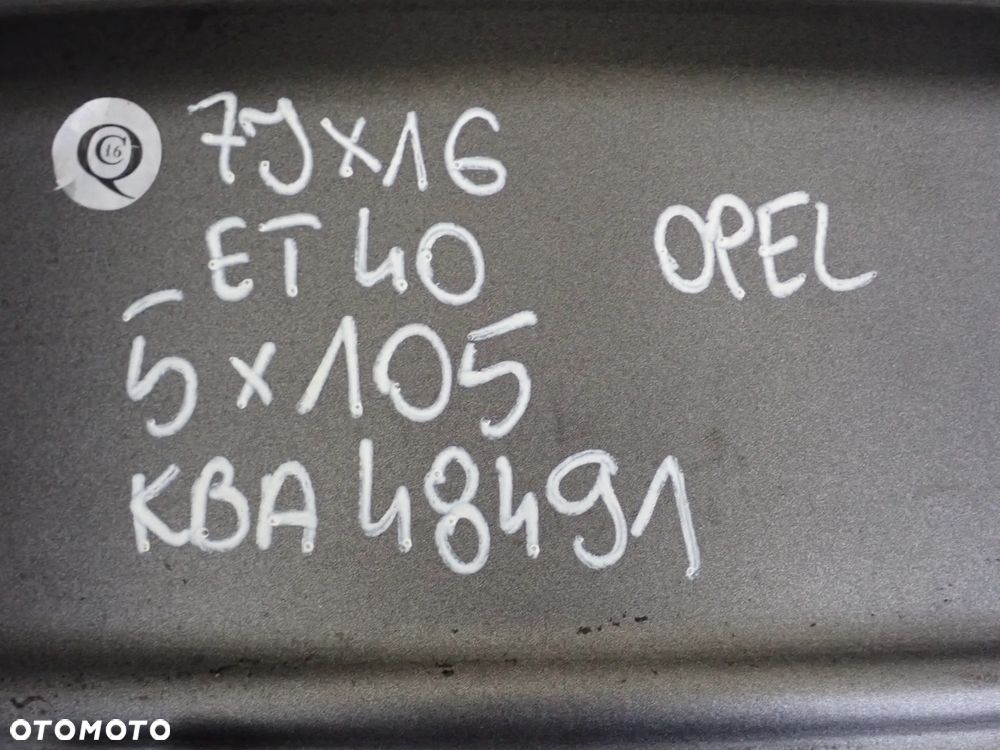 FELGI ALUMINIOWE OPEL 7JX16  ET 40  5X105  KBA 48491 - 8