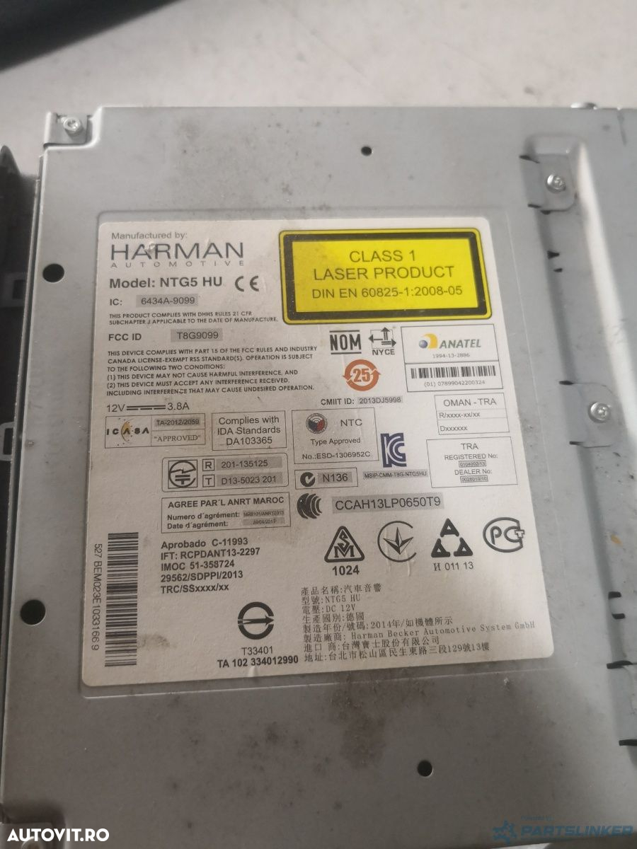 CD player auto MERCEDES-BENZ S-CLASS (W222, V222, X222) [ 2013 - > ] S 350 BlueTEC / d (OM 642.861) 190KW|258HP Harman OEM A2179003101 - 2