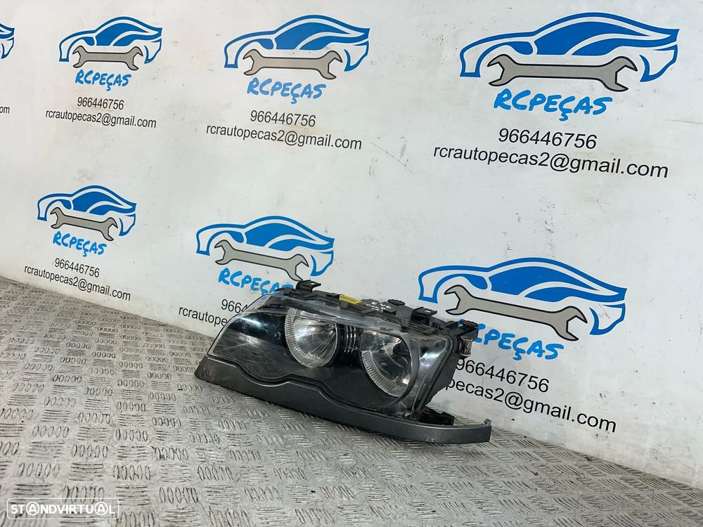 .Conjunto Oticas Farois Frontal Frente Esquerda Direita Halogenio Original BMW Serie 3 E46 Coupe Cabrio 7 165 906 7 165 905 1997 - 2006 - 12