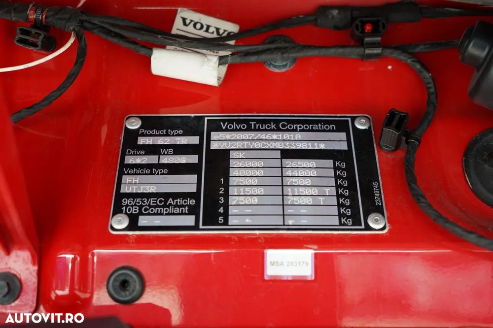 Volvo FH 460 / COMBINAȚIE TANDEM / 120 M3 / TRANSITION / I-SAVE / I-PARK COOL / DIRECȚIE CU RIDICARE AXLE / WIELTON / CORTINĂ ARMATĂ - 37