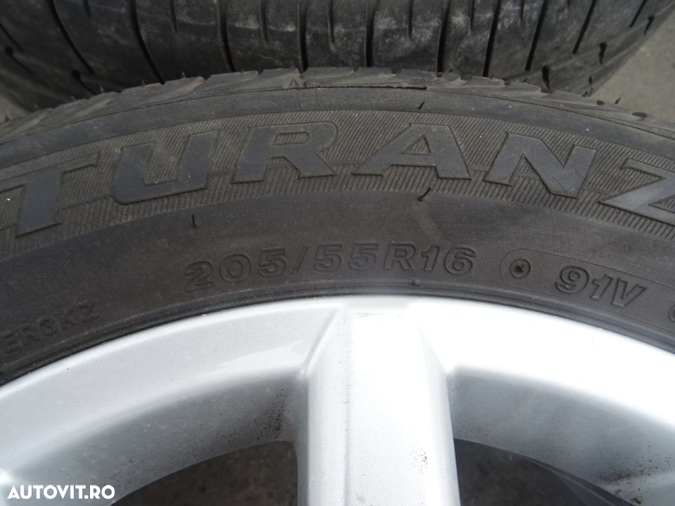 Vand Jante aliaj cu Cauciucuri Volkswagen Jetta 205/55 R16 6.5jx16h2 ET50 din 2008 cod:1K0601025e - 5