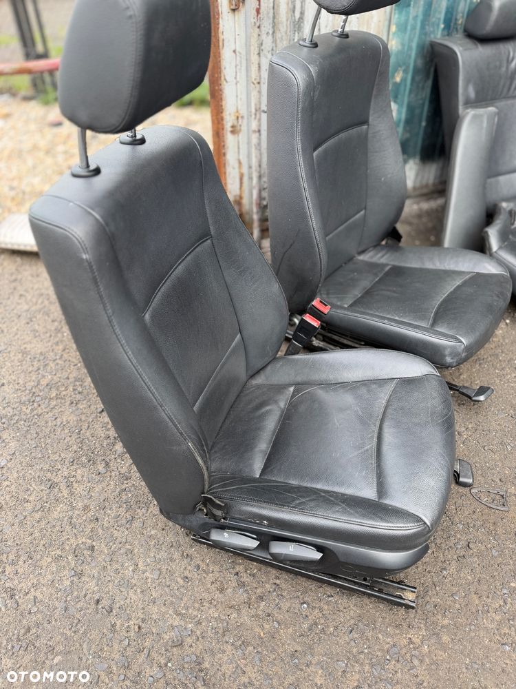 Fotele wnętrze skóry Bmw x1 e84 czarna skóra komplet - 3