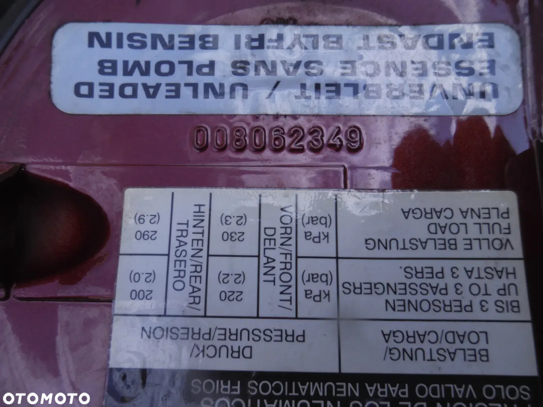 KLAPKA WLEWU PALIWA OPEL CORSA B COMBO B 008062348 008062349 WIELE SZTUK RÓŻNE KOLORY - 6