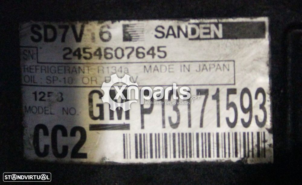 Compressor de ar condicionado OPEL VECTRA C 1.9 CDTI 04.04 - 01.09 Usado REF. SA... - 3