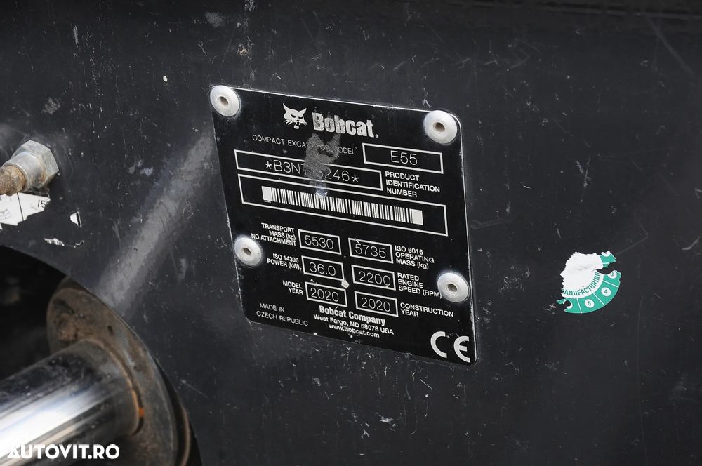 Bobcat E55 MiniExcavator 5,5 tone - 8