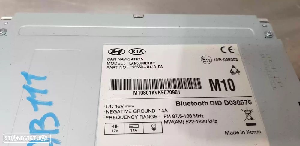 SISTEMA NAVEGAÇÃO GPS KIA CARENS IV 2018 -96550A4101CA - 4