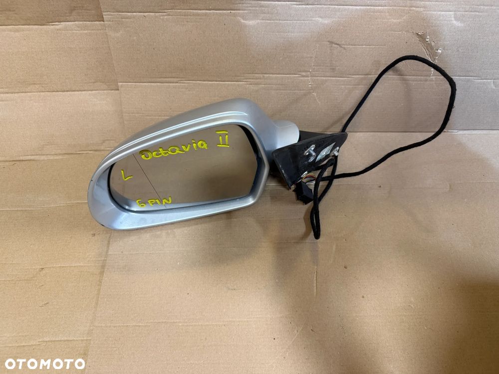 Lusterko lewe Skoda Octavia II lift 6 pin