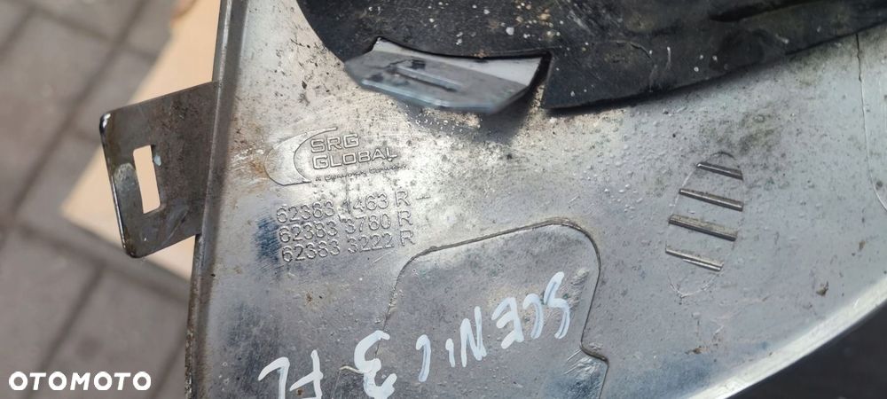 SCENIC III LIFT 13-16 KRATKA ZDERZAKA PRAWA CHROM HALOGEN LED DRL KOMPLET - 8