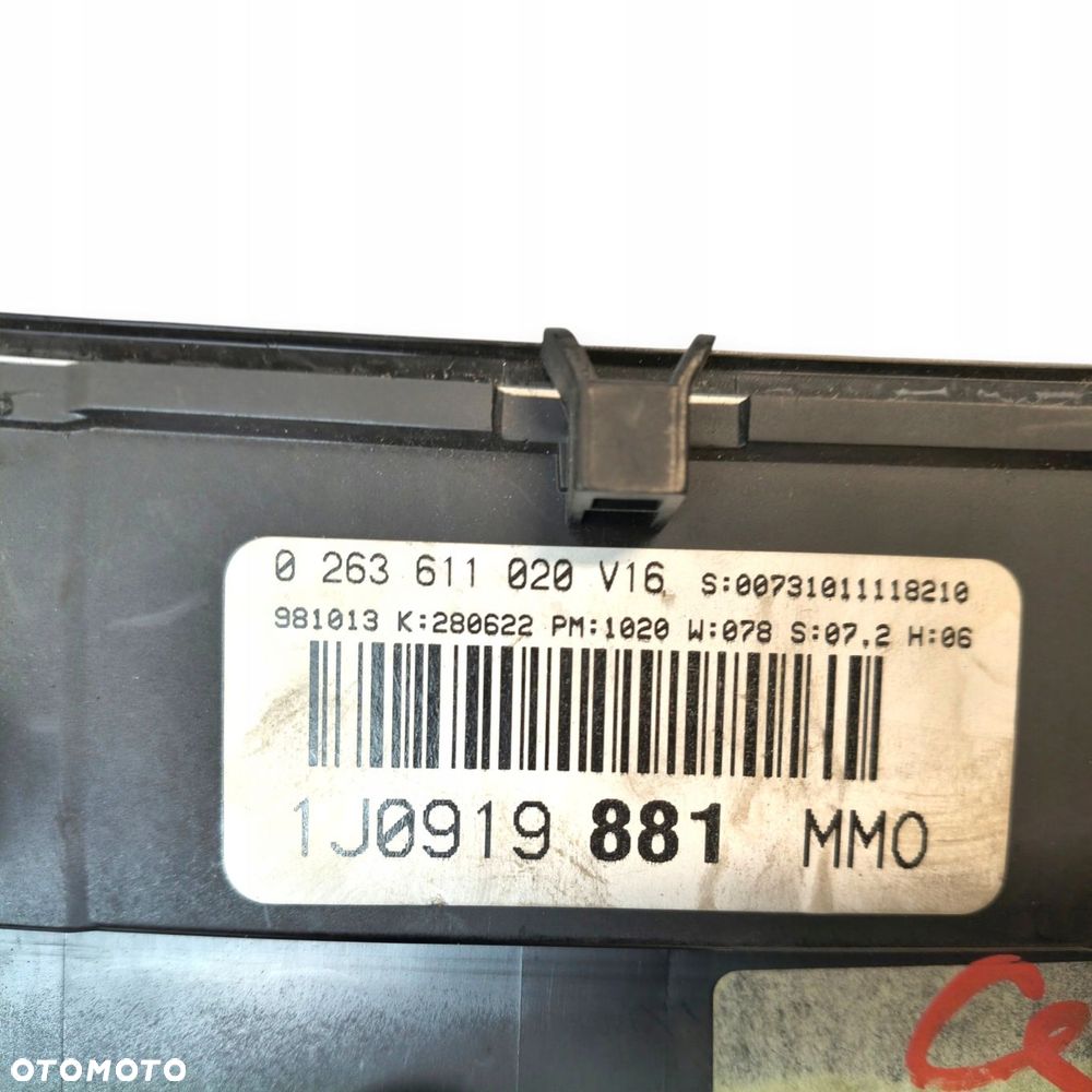 LICZNIK ZEGARY 1J0919881D VW Golf IV Bora 1.9 TDI Diesel 159 408km europa - 2