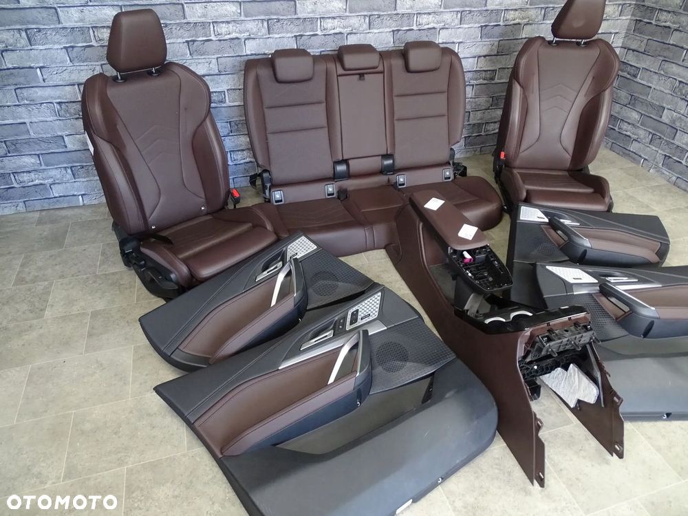 FOTELE BMW X1 U11 FOTELE KANAPA BOCZKI TUNEL BRĄZOWA SKÓRA M SPORT EUROPA - 3
