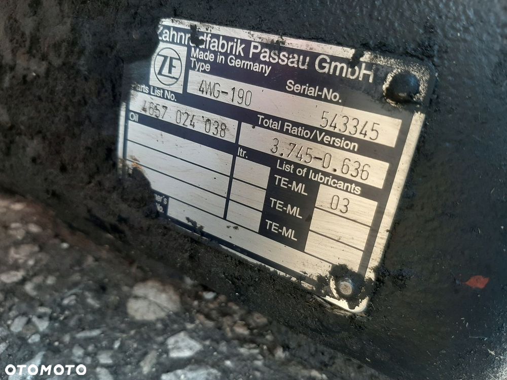 Skrzynia Biegów JCB 436 426 HT 436HT 4WG-190 ZF Gearbox Getriebe Cambio - 4