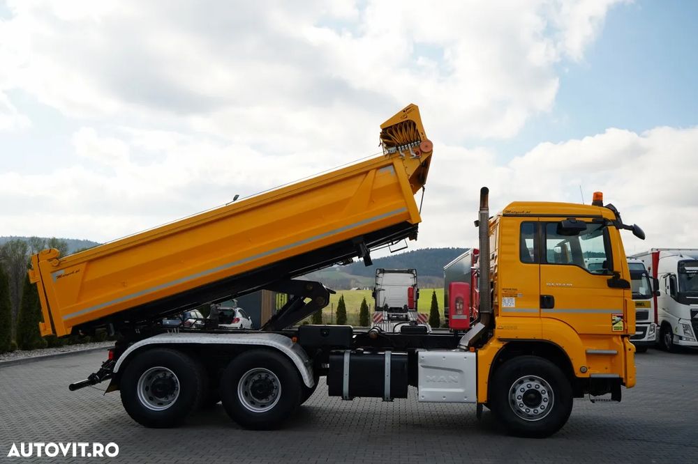 MAN TGS 33.440 / 6X4 / BASCULĂ 3 LATE / 2x REMORCĂ HIDRODOXICĂ / MEILLER KIPPER / MANUALĂ - 5
