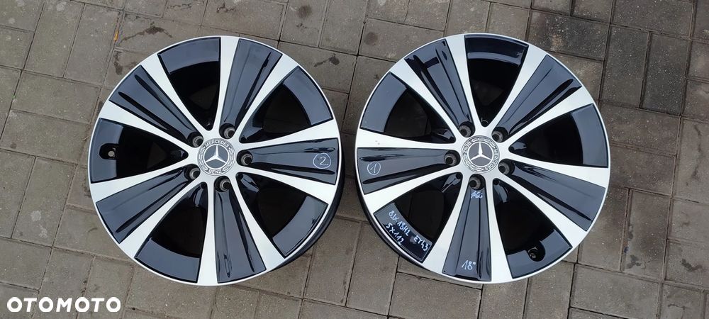 FELGI ALUMINIOWE 5x112 2x8Jx18 CALI ET43 fi 66,6 STOPNIOWANE 2x9J 18 CALI ET 52,5 MERCEDES W 213 4 SZTUKI KOMPLET - 5