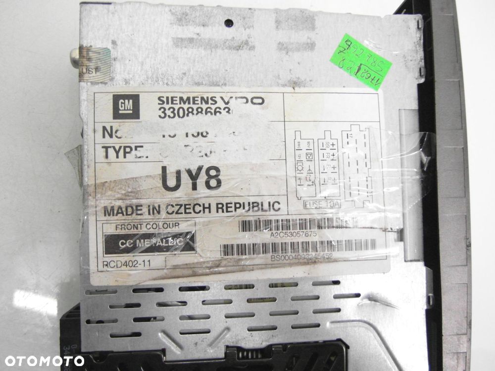 RADIO OPEL VECTRA C 13138246 33088663 13190970 - 9