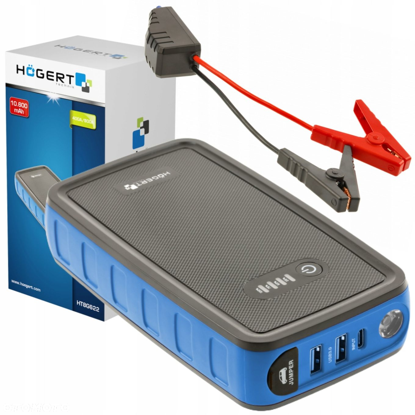 HOEGERT STARTER URZĄDZENIE ROZRUCHOWE 400A POWERBANK 12 V USB-C HT8G622 - 9