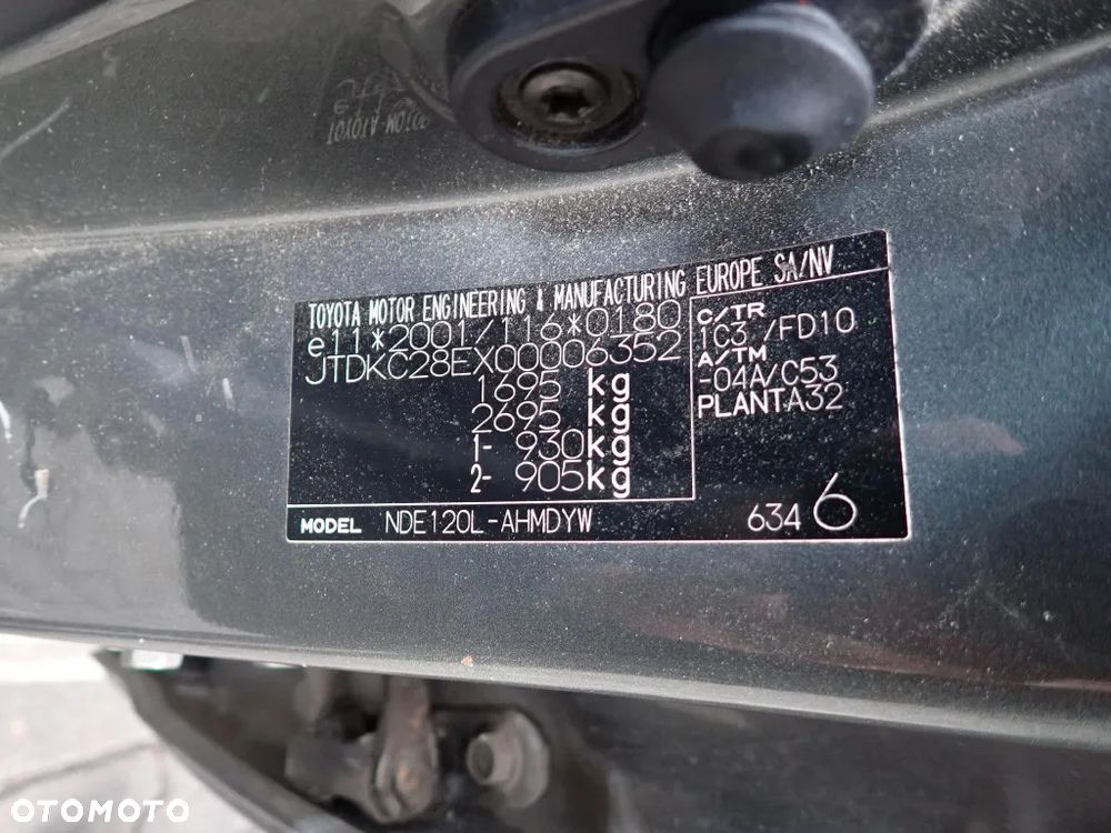 CZĘŚCI - Toyota Corolla E12 1,4 D4D 1NDTV 90KM FILM HB 5D LIFT lakier 1c3 2004r. INDEX - 9726 - 7