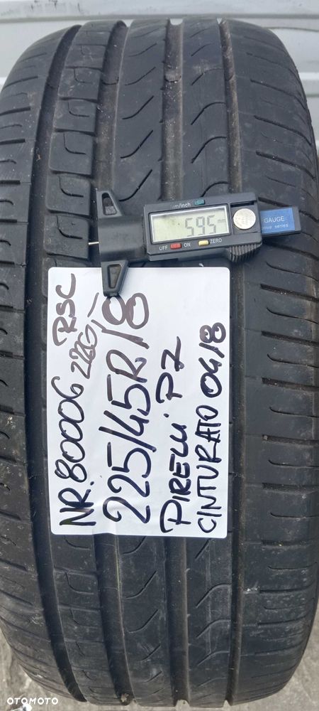 80006 Sztuka 225/45R18 Pirelli Cinturato P7 RSC dot.0418 - 8