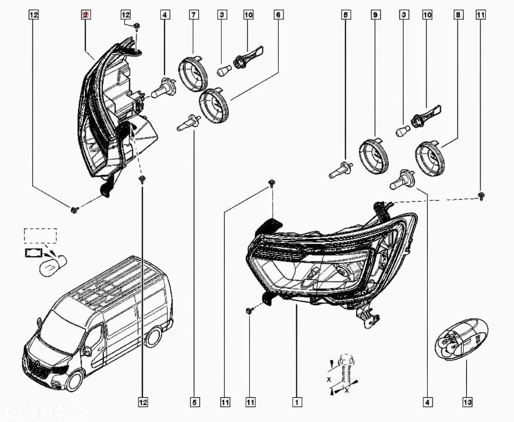 LAMPA PRAWA PRZEDNIA PRZÓD RENAULT MASTER III LIFT 260105567R - 12