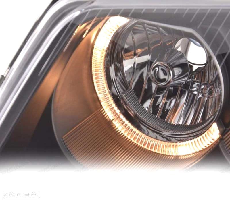 FARÓIS VOLKSWAGEN VW PASSAT 3BG 00-05 ANGEL EYES FUNDO NEGRO - 4