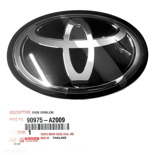 TOYOTA COROLLA CROSS LOGO EMBLEMAT KRATY WLOTU POWIETRZA 90975A2009