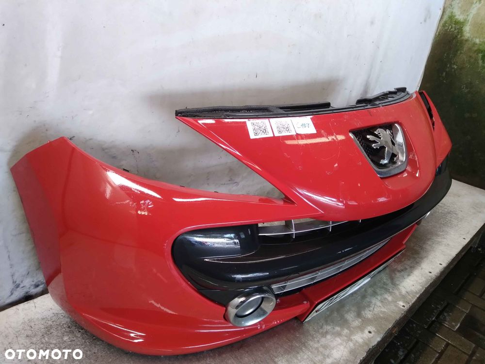 ! ZDERZAK PRZÓD PRZEDNI DO PEUGEOT 207 KKN CZERWONY HALOGENY - 3