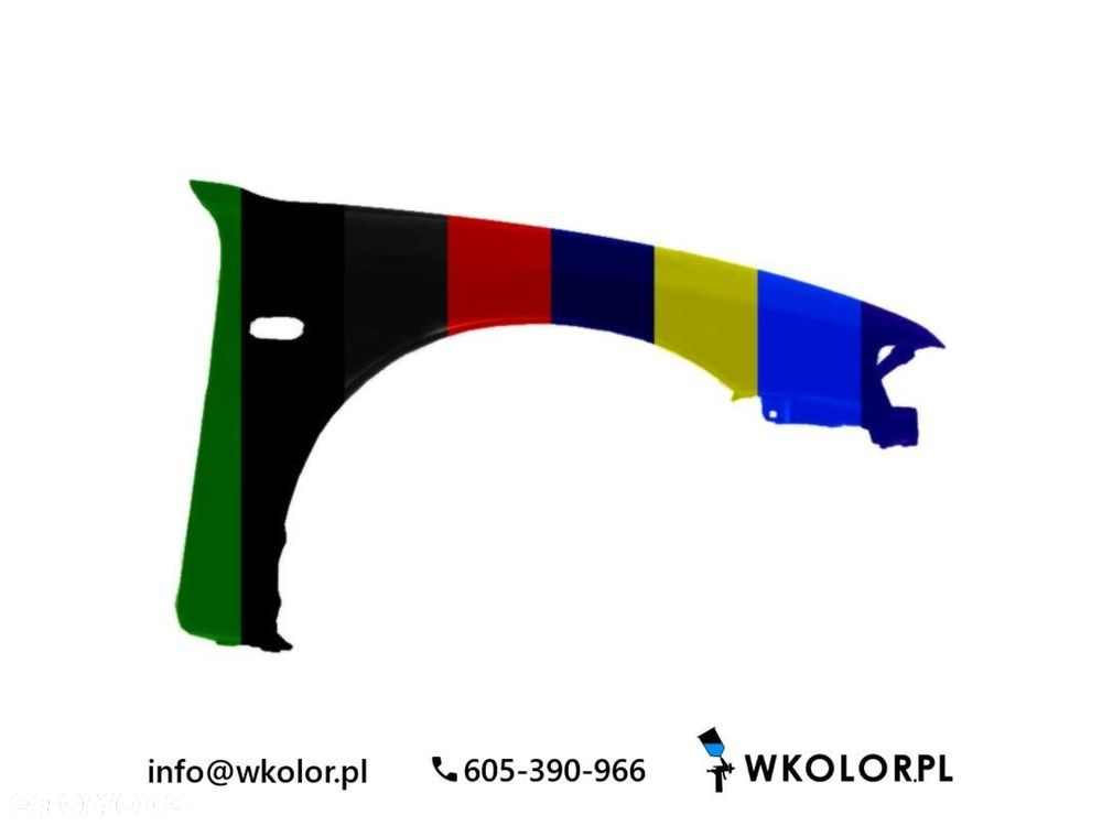 NOWY BŁOTNIK MITSUBISHI LANCER IV 1998-1998 LAKIEROWANY W KOLOR - 1