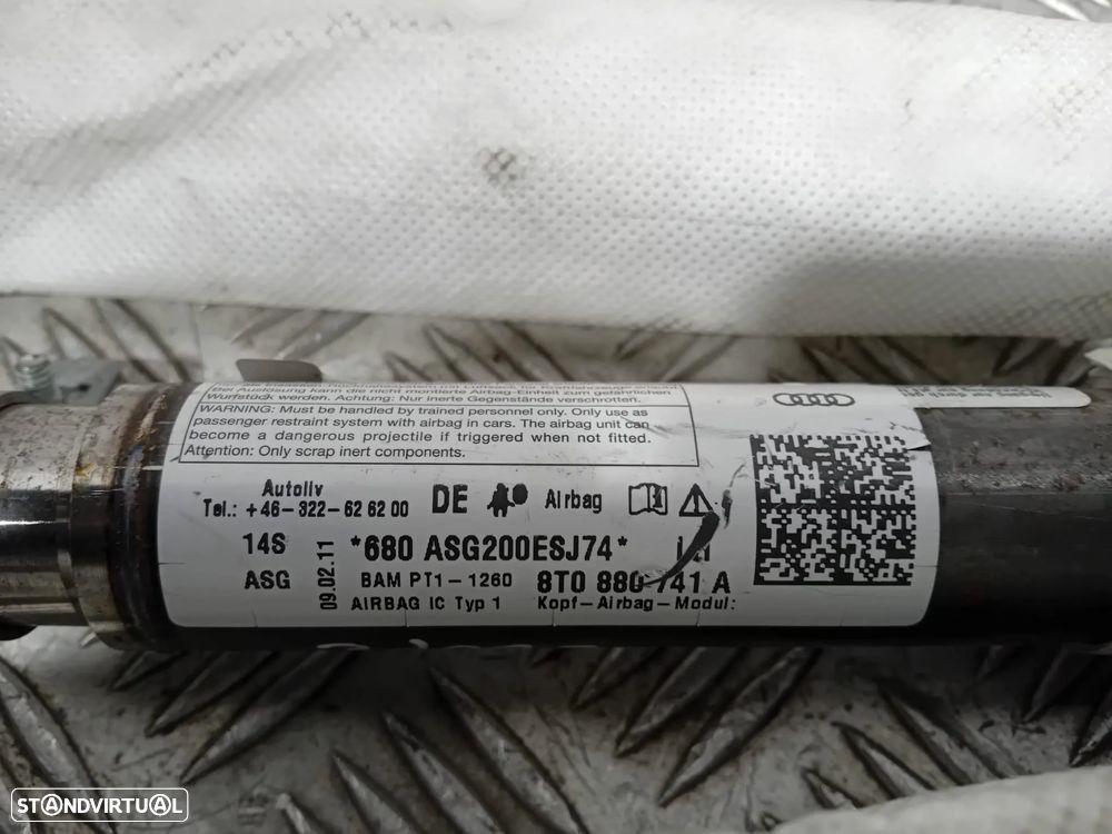 Cortina Cortinas de Airbag Audi A5 Coupé 8T0880742 8T0880741 Original - 6