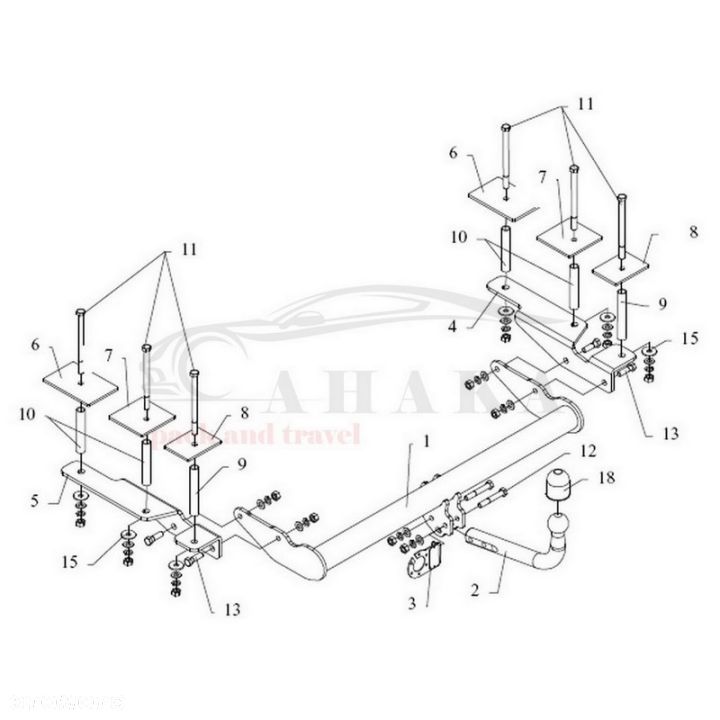 Hak Holowniczy Odkręcany Do Opel Vectra C Caravan Kombi 2003-2008 - 6