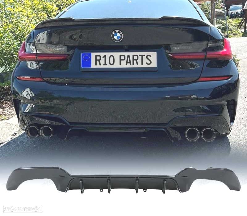 DIFUSOR BMW G20 G21 19- LOOK M PERFORMANCE COMPETITION PRETO BRILHANTE - 1