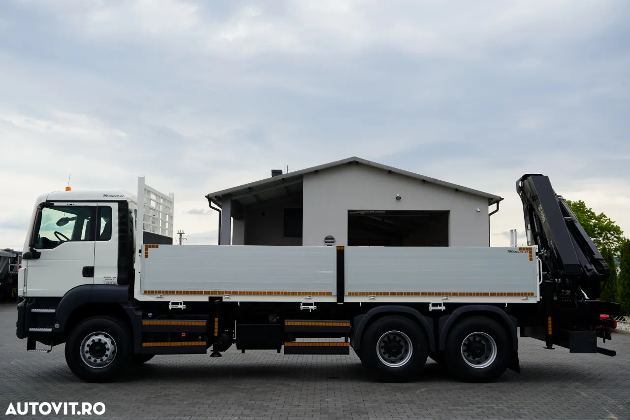 MAN TGS 26.360 / 6X4 / BOTTOM 6.5 M + HDS HIAB 211 EP-5 / CAPACITATE MAXIMĂ DE RIDICARE: 6 900 KG / RADIOCOMANDĂ / ROTARE / MANUALĂ / EURO 6 - 9