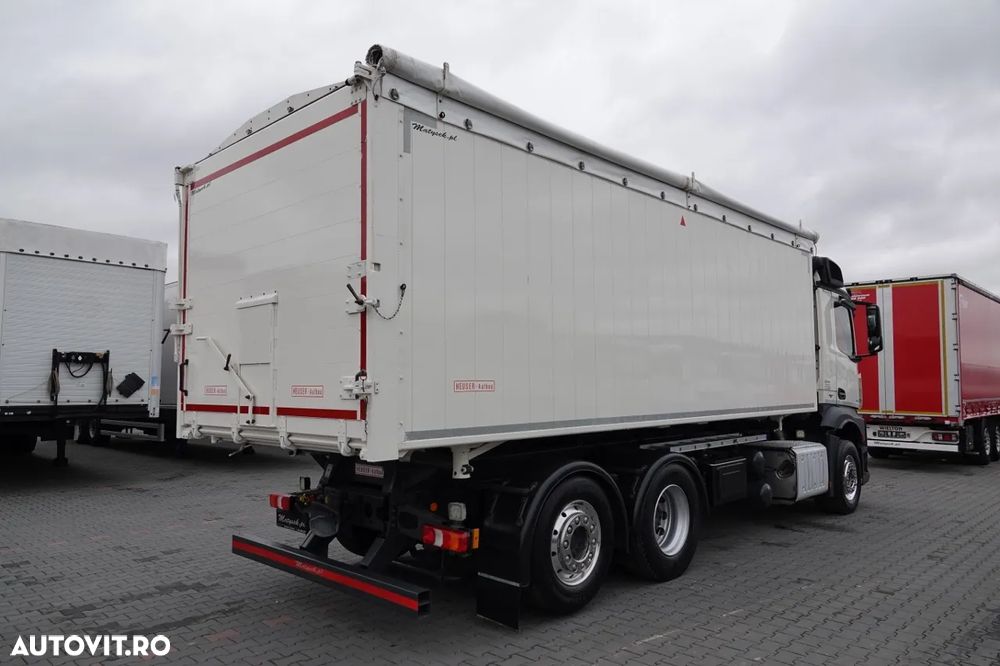 Mercedes-Benz ACTROS / 2545 / 6x2 / CAMION BASCULANTE 32 mc / OBLUTOR pentru cereale / CAPACITATE DE ÎNCĂRCARE: 15.000 KG / DIRECȚIE + AXIE ELEVABILĂ / EURO 6 - 12