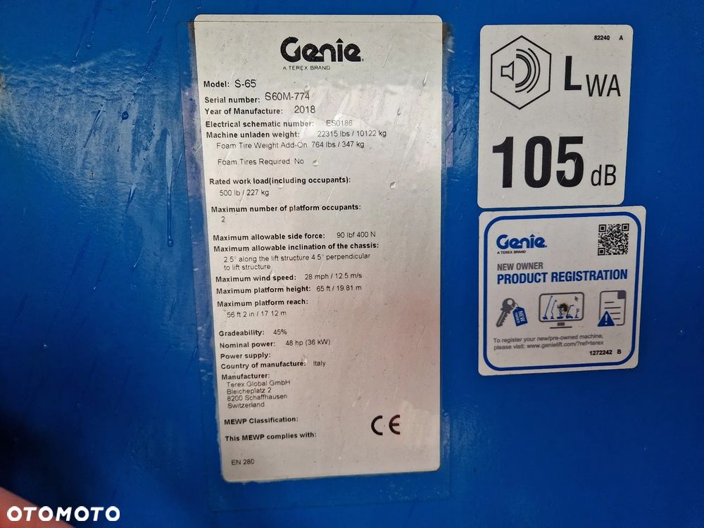 Genie S 65 S-65 660SJ RZ125 - 9